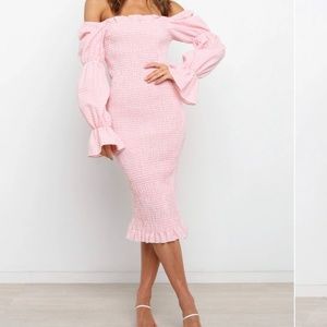 Light pink gingham dress